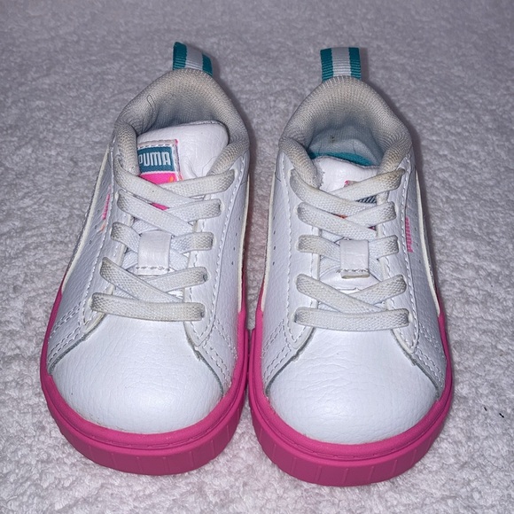 Puma Mayze Daybreak Ac Shoes, Toddler Puma White/Luminous Pink 5c - Picture 4 of 8